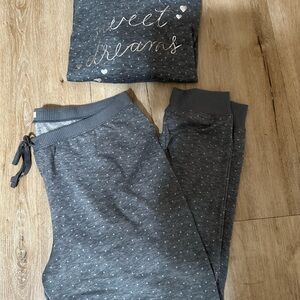 Gray Polka Dot Pajama Set